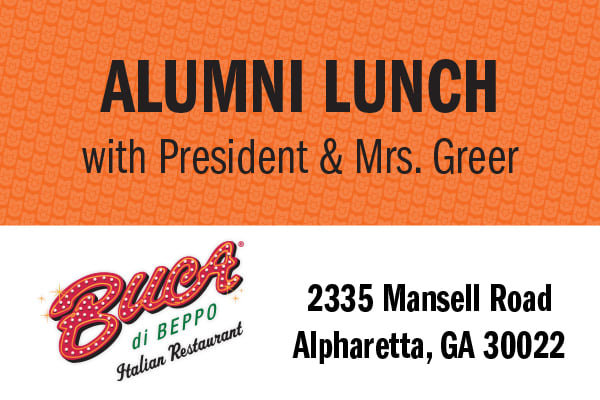 alumni lunch with President and Mrs. Greer